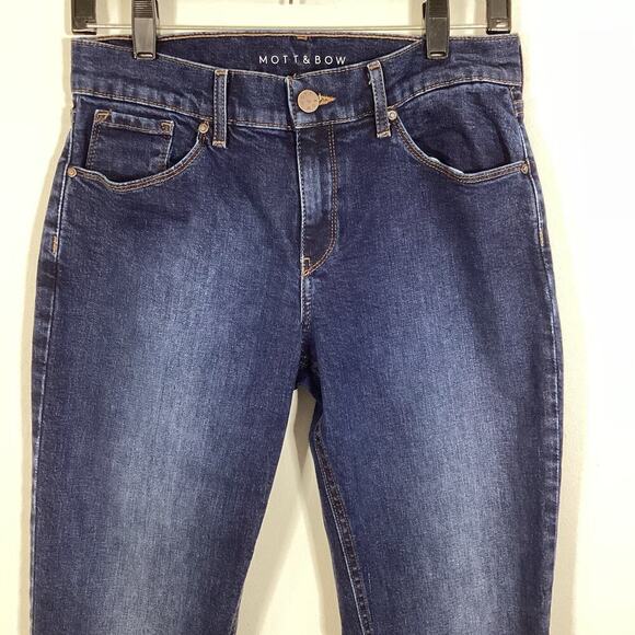 Mott & Bow Jeans Women's 27 Dark Blue Boyfriend Fit Mid Rise 5-Pocket Denim - Picture 7 of 9